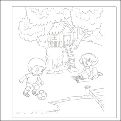 funny kids activities coloring page for kids
