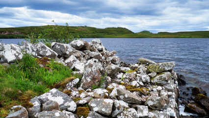 Dun Grianan broch, Loch Mealt, Isle of Skye