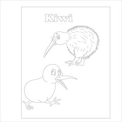 funny animal coloring page for kids 