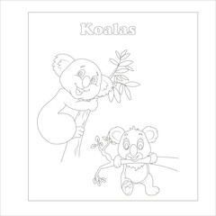 funny animal coloring page for kids 