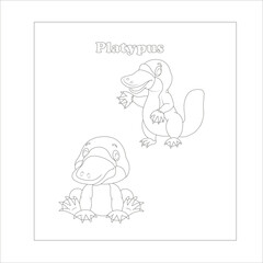 funny animal coloring page for kids 