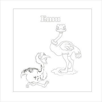 funny animal coloring page for kids 
