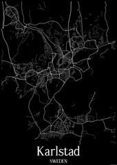 Black And White City Map