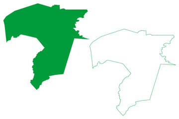 Coreau municipality (Ceará state, Municipalities of Brazil, Federative Republic of Brazil) map vector illustration, scribble sketch Coreaú map