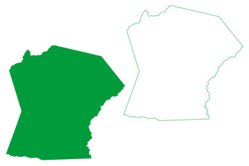 Frecheirinha municipality (Ceará state, Municipalities of Brazil, Federative Republic of Brazil) map vector illustration, scribble sketch Frecheirinha map