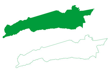Ibiapina municipality (Ceará state, Municipalities of Brazil, Federative Republic of Brazil) map vector illustration, scribble sketch Ibiapina map