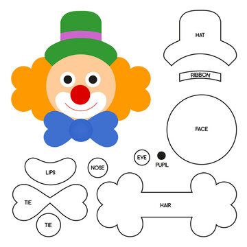 Clown Mold For Craft And Educational Work. Clown Ideal For Work In E.v.a, Cardboard, Fabric And Others.