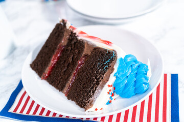 4th of July chocolate cake