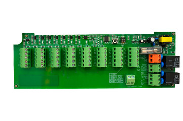 New modern controller for temperature control in heating systems, hot water and pumping groups control. Isolated on a white background