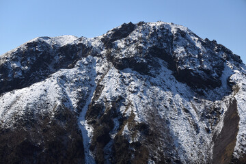 Mountain climbing in winter, Nikko, Shirane