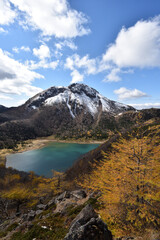 Naklejka na ściany i meble Mountain climbing in winter, Nikko, Shirane