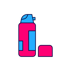 Filled outline Shaving gel foam icon isolated on white background. Shaving cream. Vector