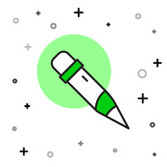 Filled outline Pencil with eraser icon isolated on white background. Drawing and educational tools. School office symbol. Vector