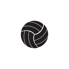 Graphic flat volleyball icon for your design and website