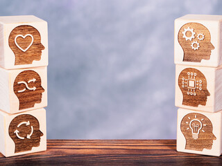 Soft Power skills symbols as a concept of upskilling