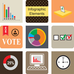 Set of design elements for infographic , vector illustration