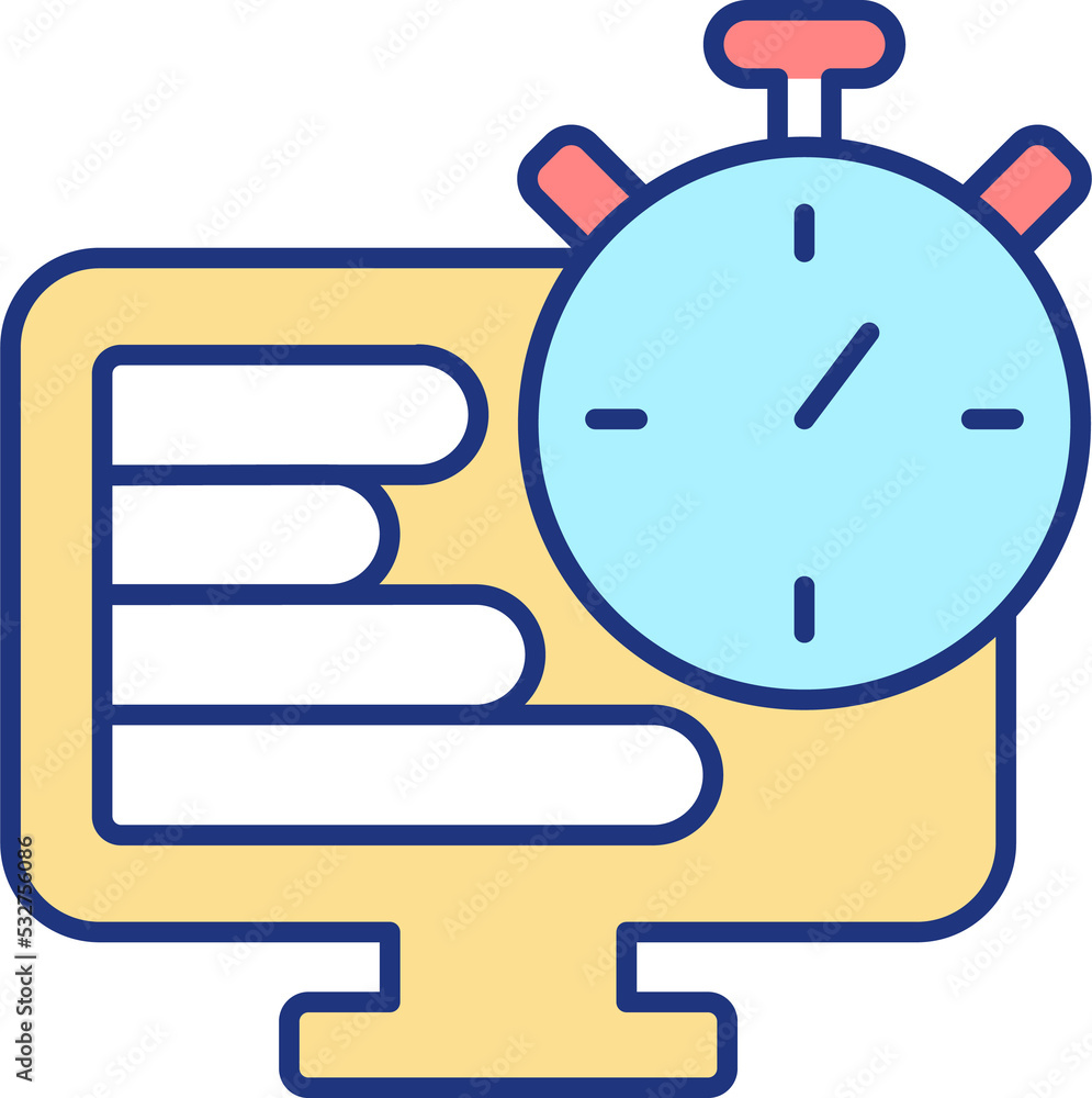 Poster monitoring employee productivity rgb color icon. workflows management. time tracking. evaluate worki