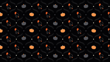Halloween vector seamless pattern Background