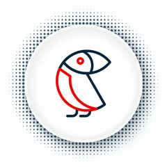Line Albatross icon isolated on white background. Colorful outline concept. Vector
