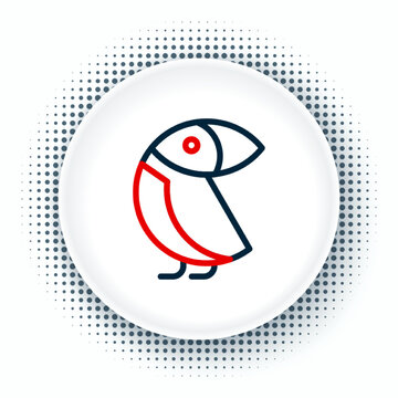recommend clip art: Line Albatross icon isolated on white background. Colorful outline concept. Vector
