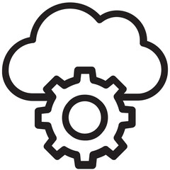 Cloud Settings Vector Icon