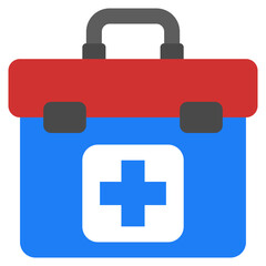 First Aid Kit flat color icon. Can be used for digital product, presentation, print design and more.