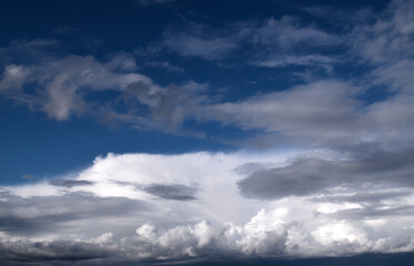 Fototapeta na wymiar Cloudscape texture blue sky