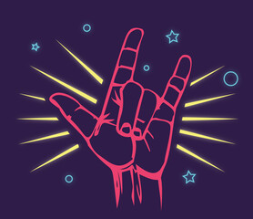 ILY Night Sign Language