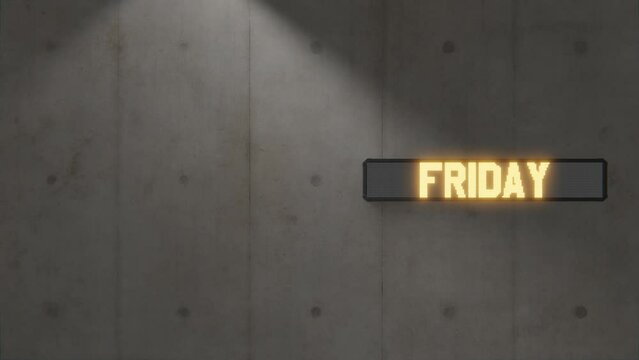 Cartel luminoso Black Friday led, 4K