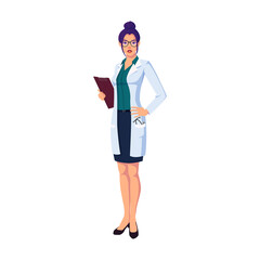 Female Doctor Wearing A White Coat
