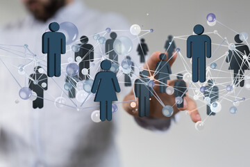 conference Digital Network and data concept 3d