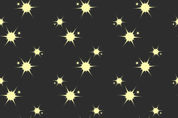 Twinkle Star seamless pattern. Modern Sparkles pattern. Element shiny flash. Decoration starry twinkle. Cute childish pattern for textile, birthday invitation, paper