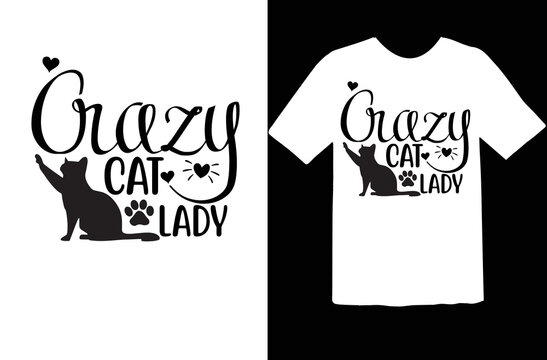 Crazy Cat Lady Svg Design