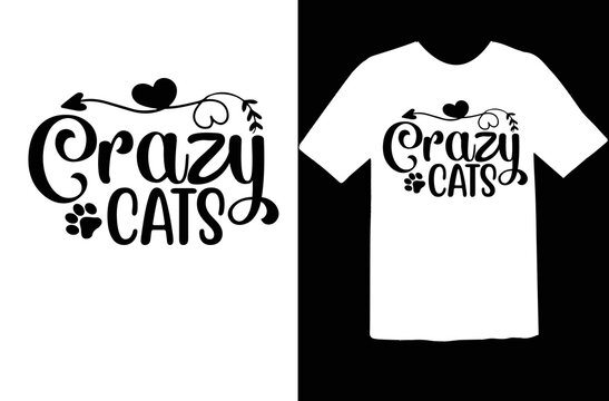 Crazy Cats Svg Design
