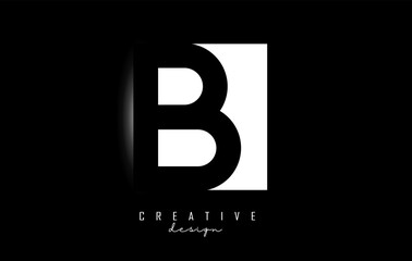 Letters BI Logo with  space design on a black background. Letters B and I with geometric typography.