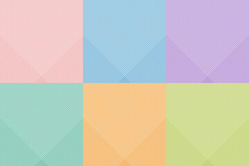 Set of modern abstract lines grid  pattern on pastels colors background