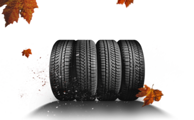 autumn - time to change tires on winter tires. transparent PNG background