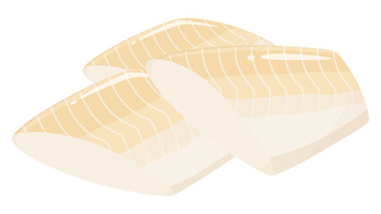 カレイの切り身のイラスト