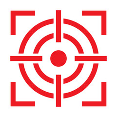 Marketing Target icon. Successful shot in the darts target vector illustration
