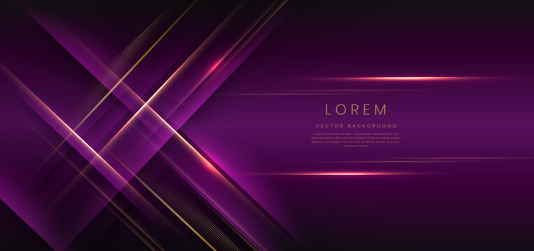 Abstract elegant purple background with golden line and lighting effect sparkle. Luxury template award design. - Powered by Adobe