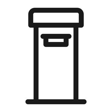 Post Box or Letter Box icon. Mailbox line vector illustration