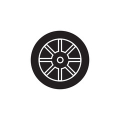 Fototapeta premium Graphic flat wheel icon for your design and website