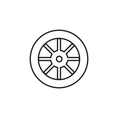 Obraz premium Graphic flat wheel icon for your design and website