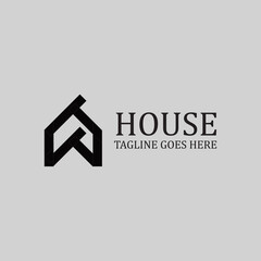 House logo design template. Vector illustration