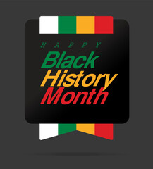 Black history month colour symbol