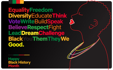 Black history month diversity poster
