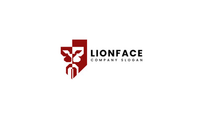 Lion Head Logo Vector Template Illustration Design