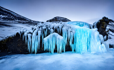 Frozen waterfall