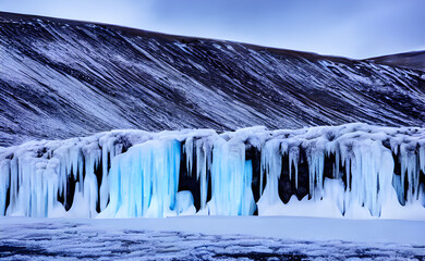 Frozen waterfall