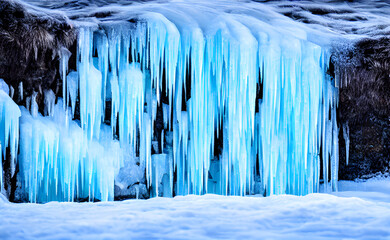 Frozen waterfall
